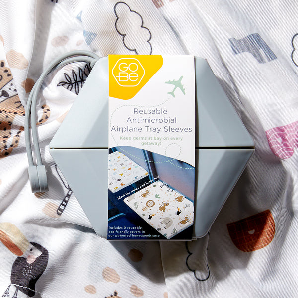 The Go-Be 2-Pack Kids Collection — Airplane Tray Covers in Playful Designs